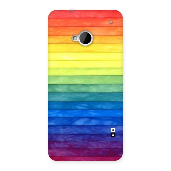 Rainbow Colors Stripes Back Case for HTC One M7