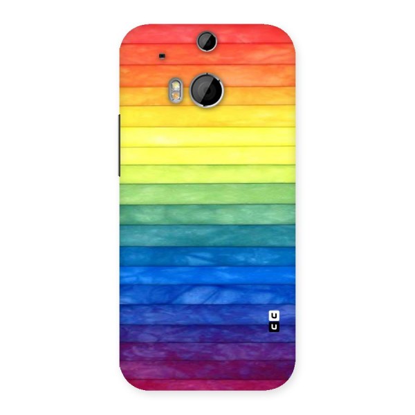 Rainbow Colors Stripes Back Case for HTC One M8