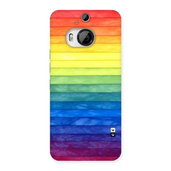 Rainbow Colors Stripes Back Case for HTC One M9 Plus