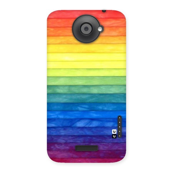 Rainbow Colors Stripes Back Case for HTC One X