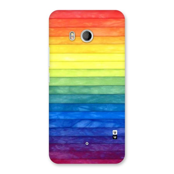 Rainbow Colors Stripes Back Case for HTC U11