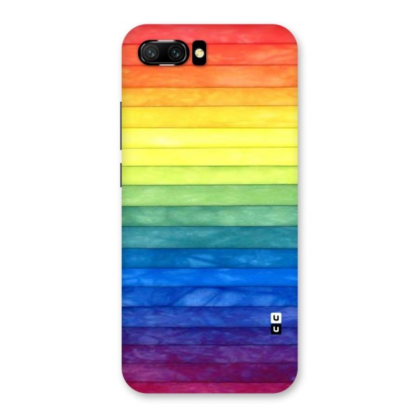 Rainbow Colors Stripes Back Case for Honor 10