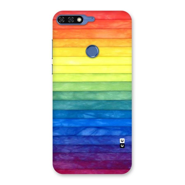 Rainbow Colors Stripes Back Case for Honor 7C