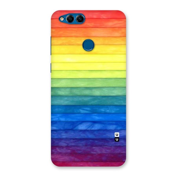 Rainbow Colors Stripes Back Case for Honor 7X