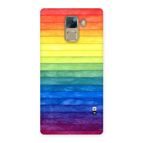 Rainbow Colors Stripes Back Case for Huawei Honor 7