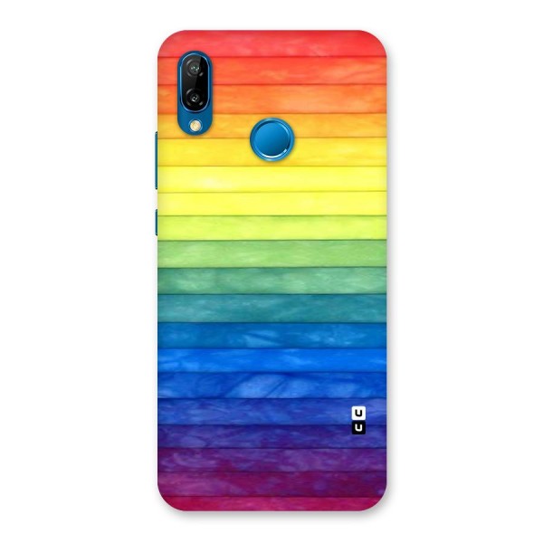 Rainbow Colors Stripes Back Case for Huawei P20 Lite