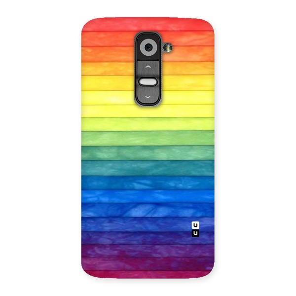 Rainbow Colors Stripes Back Case for LG G2