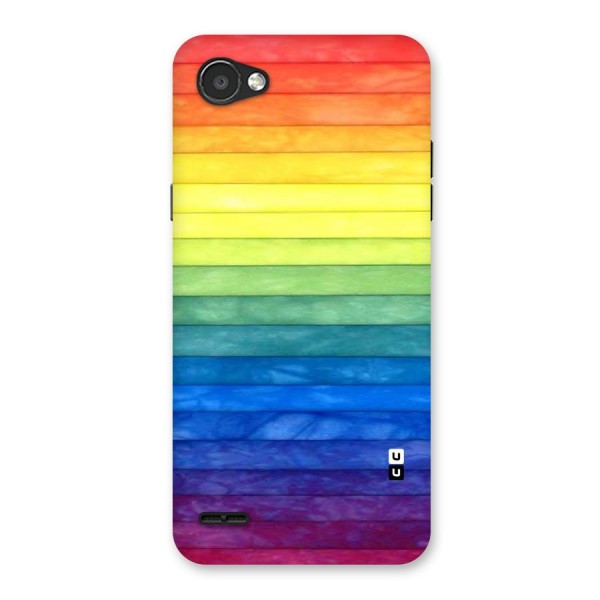 Rainbow Colors Stripes Back Case for LG Q6
