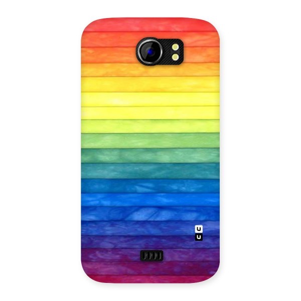 Rainbow Colors Stripes Back Case for Micromax Canvas 2 A110