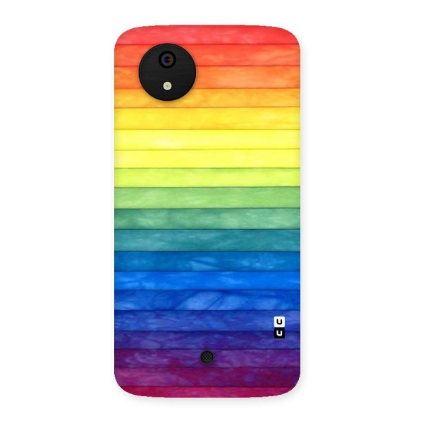 Rainbow Colors Stripes Back Case for Micromax Canvas A1