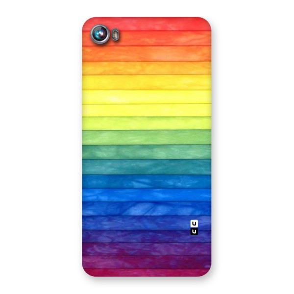 Rainbow Colors Stripes Back Case for Micromax Canvas Fire 4 A107