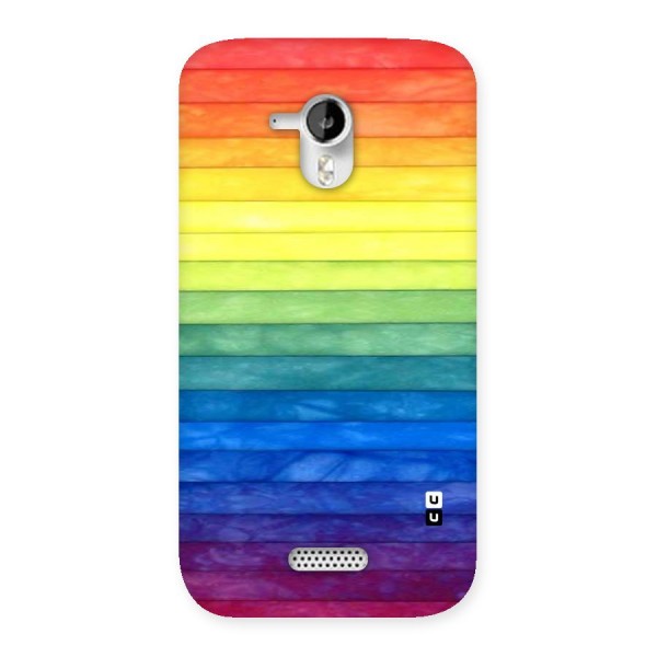 Rainbow Colors Stripes Back Case for Micromax Canvas HD A116