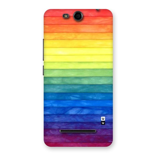 Rainbow Colors Stripes Back Case for Micromax Canvas Juice 3 Q392