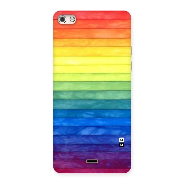 Rainbow Colors Stripes Back Case for Micromax Canvas Silver 5