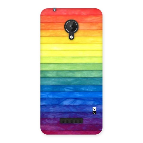 Rainbow Colors Stripes Back Case for Micromax Canvas Spark Q380