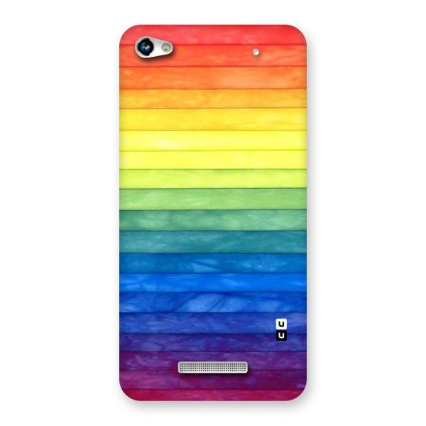 Rainbow Colors Stripes Back Case for Micromax Hue 2