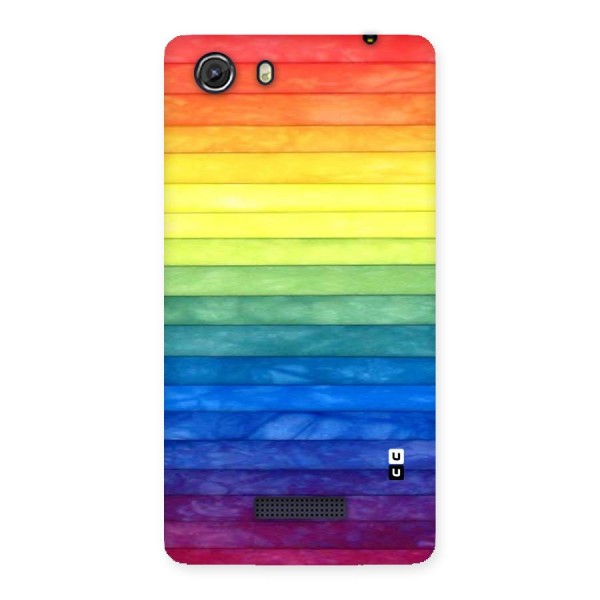 Rainbow Colors Stripes Back Case for Micromax Unite 3