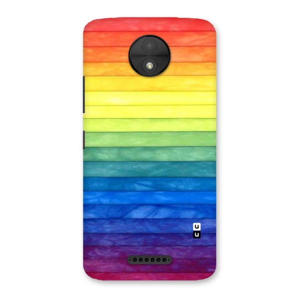 Rainbow Colors Stripes Back Case for Moto C