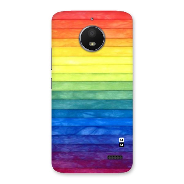 Rainbow Colors Stripes Back Case for Moto E4