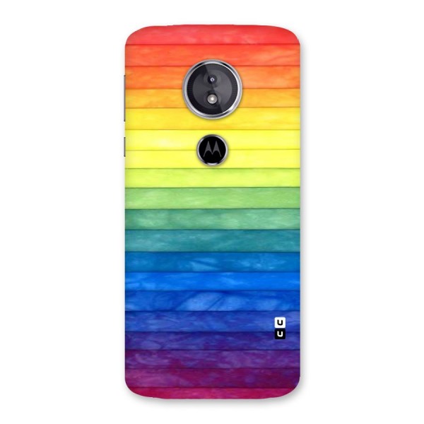 Rainbow Colors Stripes Back Case for Moto E5