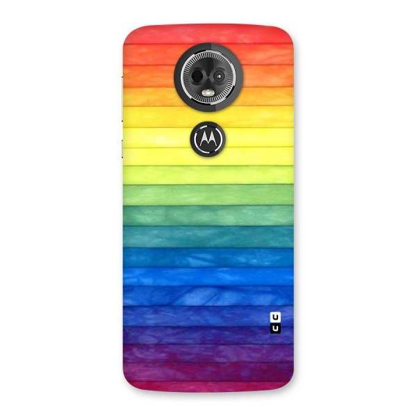 Rainbow Colors Stripes Back Case for Moto E5 Plus