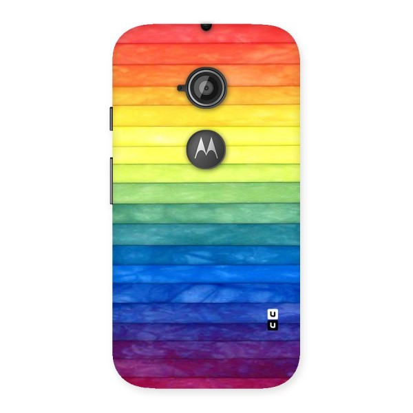 Rainbow Colors Stripes Back Case for Moto E 2nd Gen