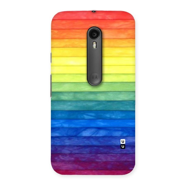 Rainbow Colors Stripes Back Case for Moto G3