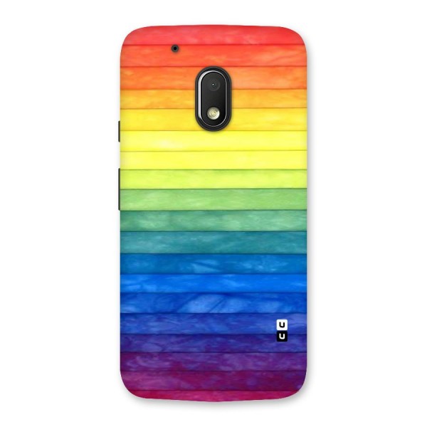 Rainbow Colors Stripes Back Case for Moto G4 Play