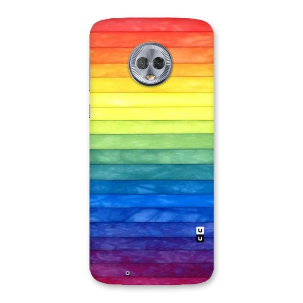 Rainbow Colors Stripes Back Case for Moto G6