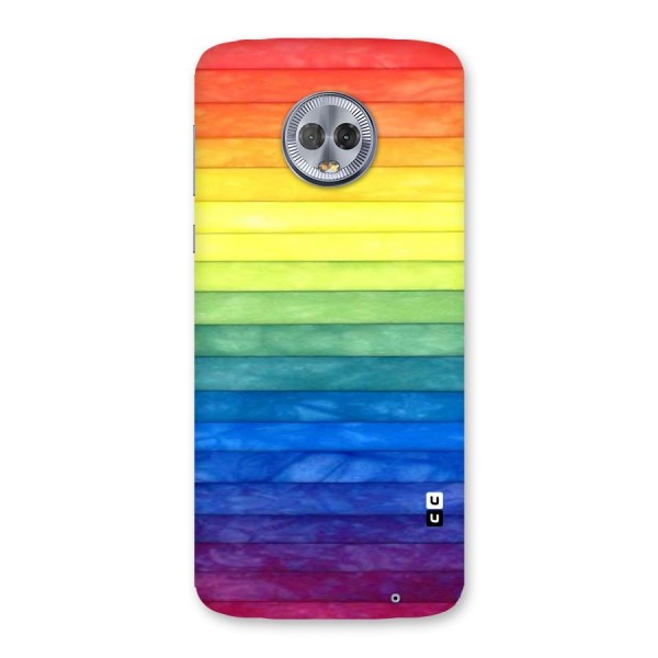 Rainbow Colors Stripes Back Case for Moto G6 Plus