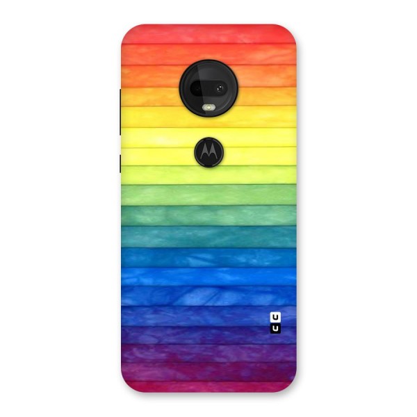 Rainbow Colors Stripes Back Case for Moto G7