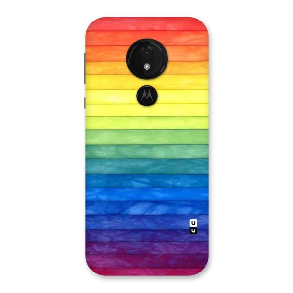 Rainbow Colors Stripes Back Case for Moto G7 Power