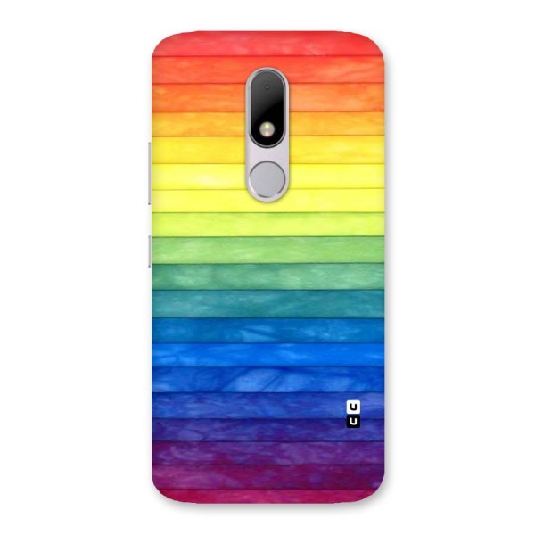 Rainbow Colors Stripes Back Case for Moto M