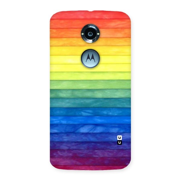 Rainbow Colors Stripes Back Case for Moto X 2nd Gen