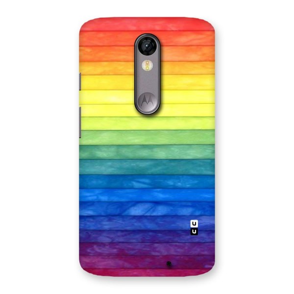 Rainbow Colors Stripes Back Case for Moto X Force