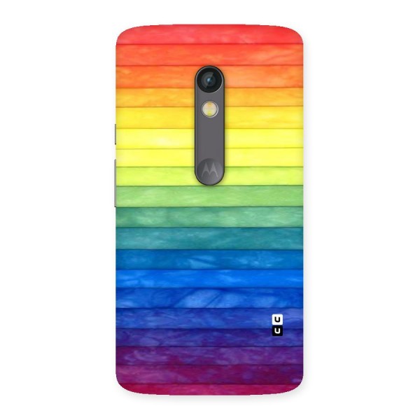 Rainbow Colors Stripes Back Case for Moto X Play