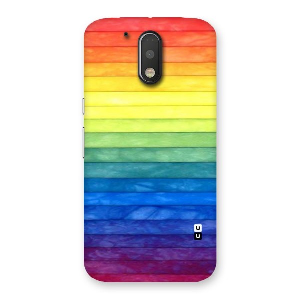 Rainbow Colors Stripes Back Case for Motorola Moto G4