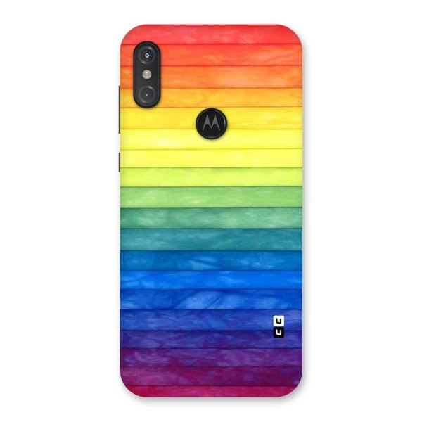 Rainbow Colors Stripes Back Case for Motorola One Power