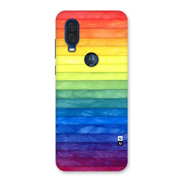 Rainbow Colors Stripes Back Case for Motorola One Vision
