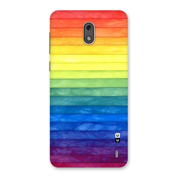 Rainbow Colors Stripes Back Case for Nokia 2