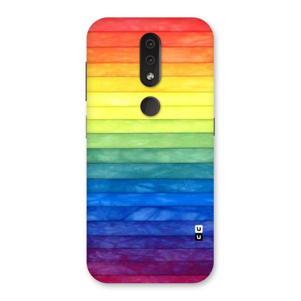 Rainbow Colors Stripes Back Case for Nokia 4.2