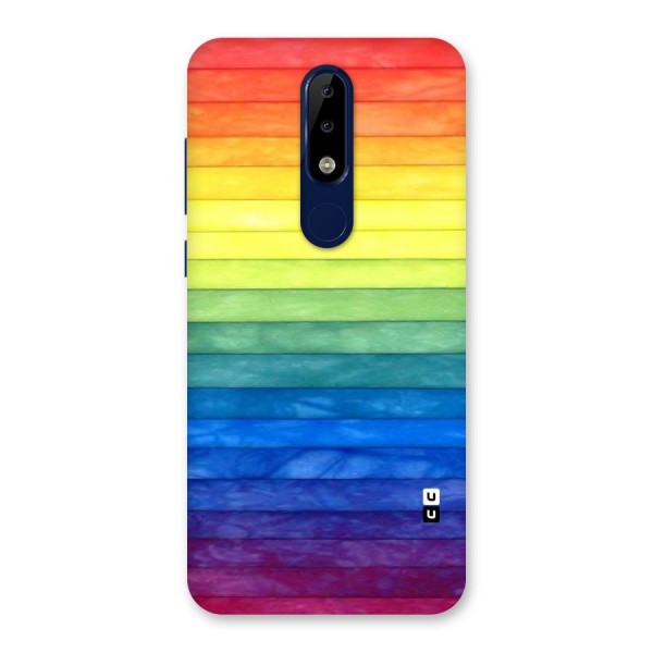 Rainbow Colors Stripes Back Case for Nokia 5.1 Plus