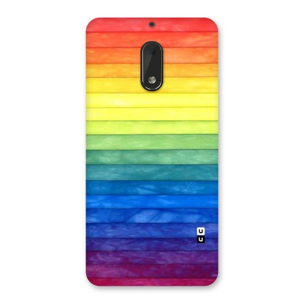 Rainbow Colors Stripes Back Case for Nokia 6