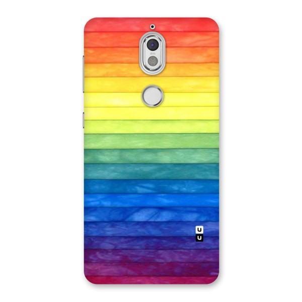 Rainbow Colors Stripes Back Case for Nokia 7