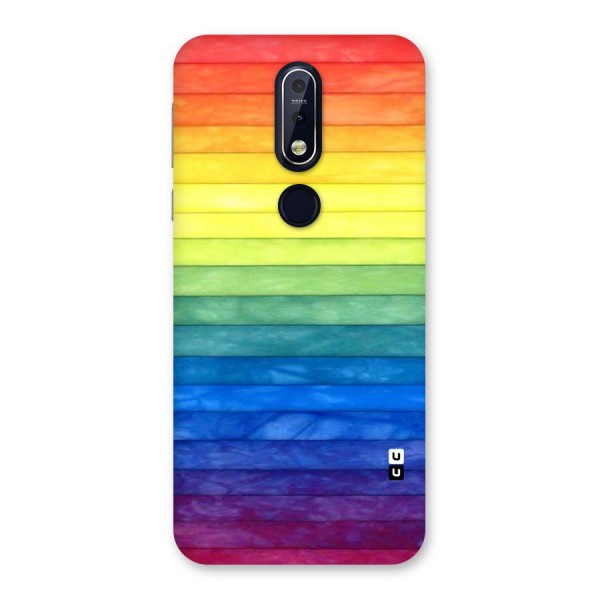 Rainbow Colors Stripes Back Case for Nokia 7.1