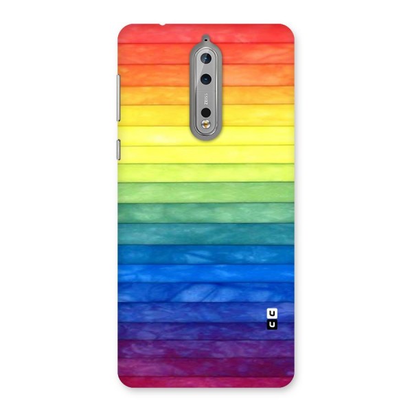Rainbow Colors Stripes Back Case for Nokia 8