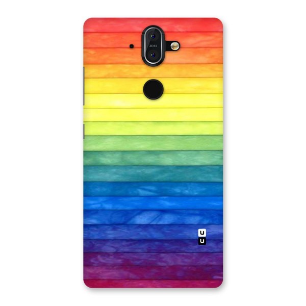 Rainbow Colors Stripes Back Case for Nokia 8 Sirocco