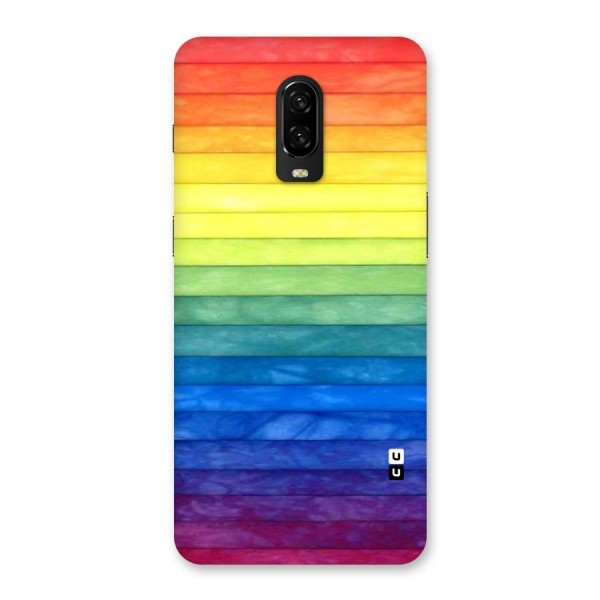 Rainbow Colors Stripes Back Case for OnePlus 6T