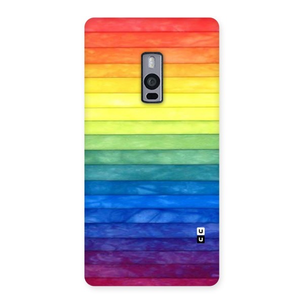 Rainbow Colors Stripes Back Case for OnePlus Two