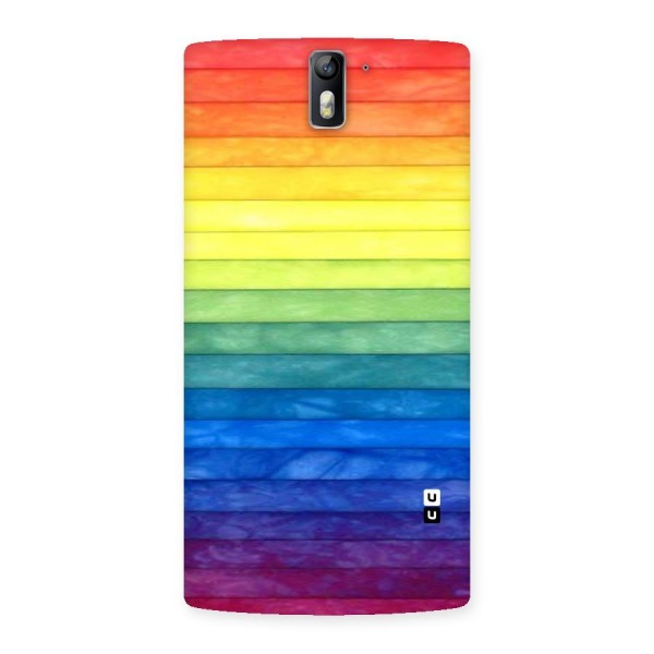 Rainbow Colors Stripes Back Case for One Plus One